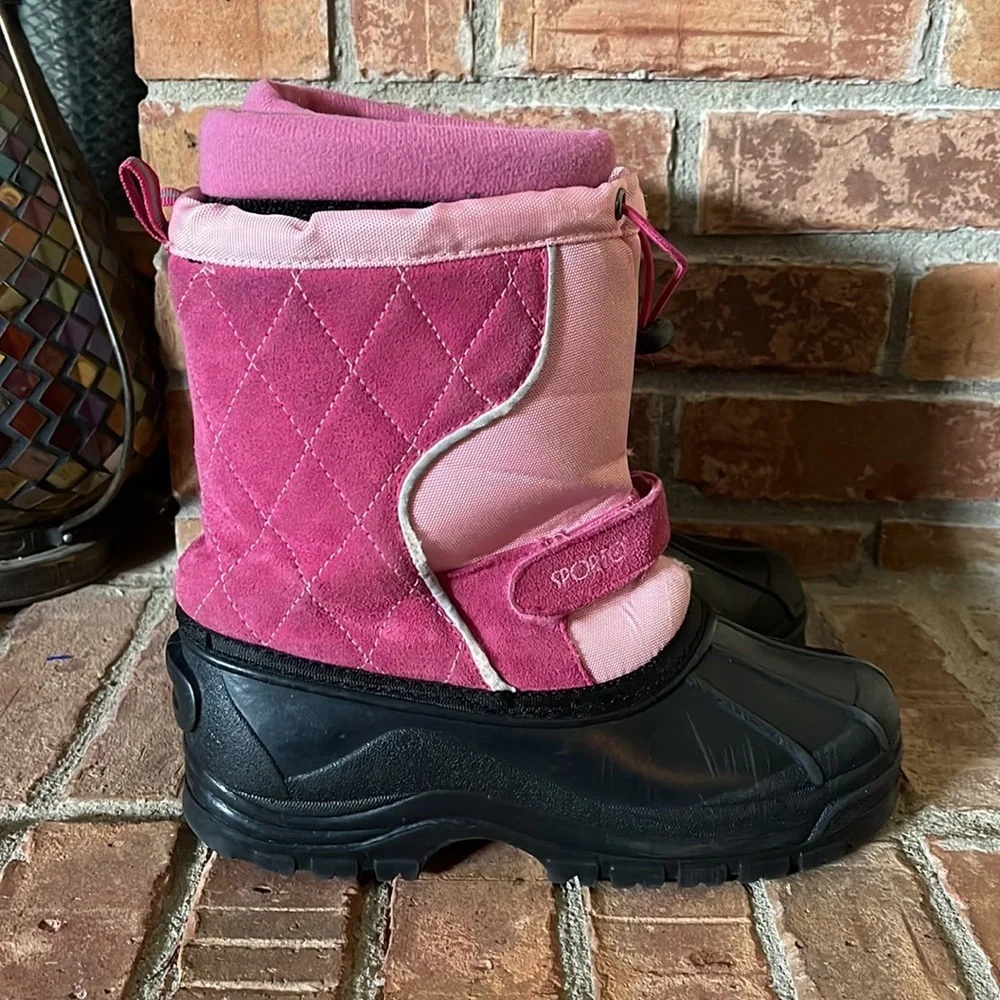 Sporto Pink & Black Snow Boots